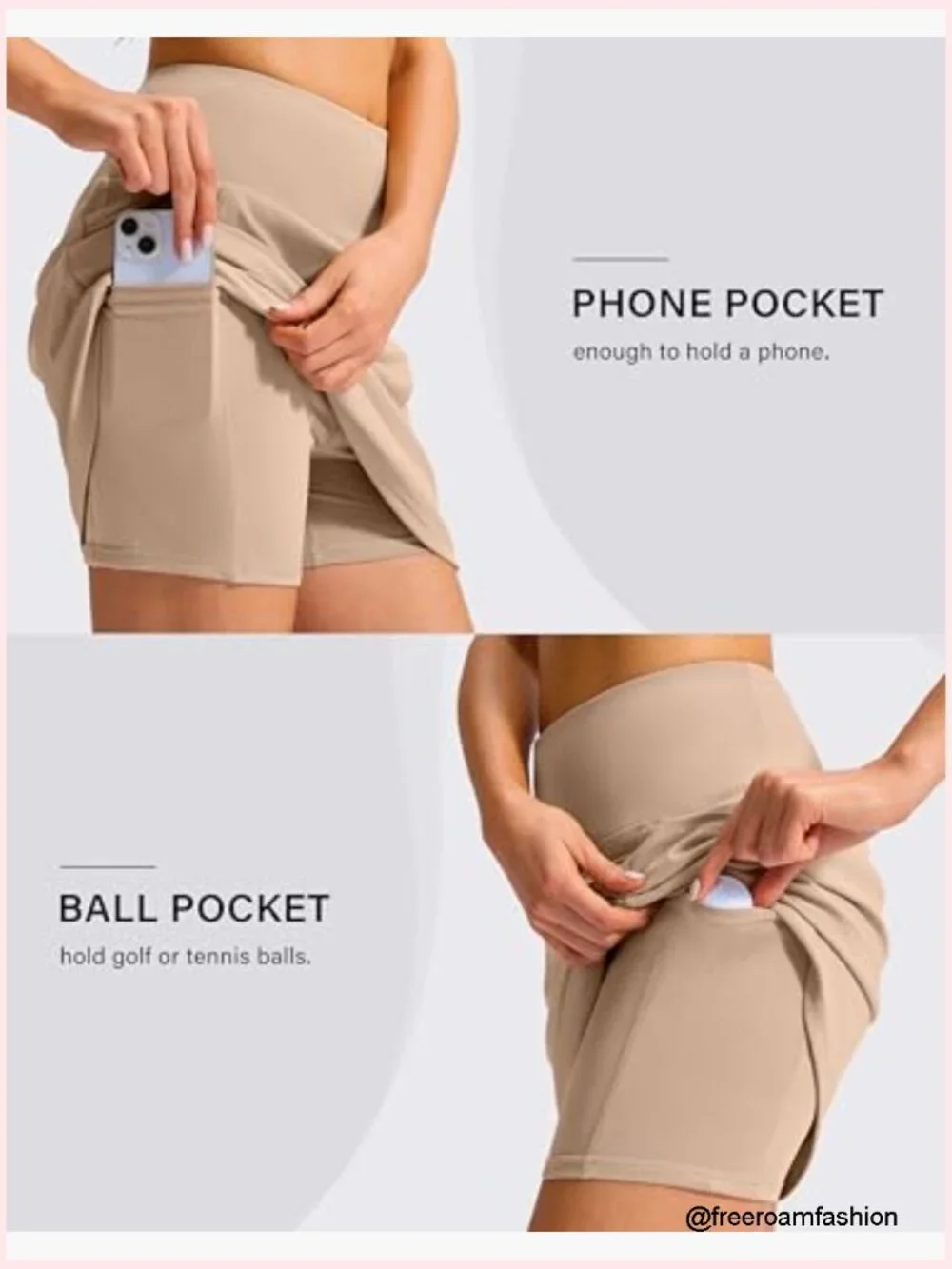 16-Inch High Waisted Skort with 4 Pockets Athletic Stretch Tennis Pickleball